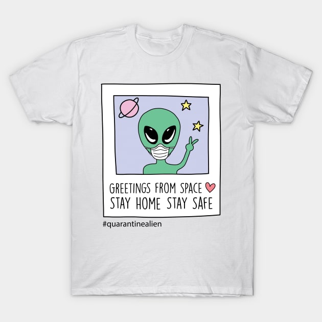 Quarantine Alien T-Shirt by SuperrSunday